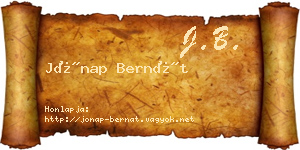 Jónap Bernát névjegykártya